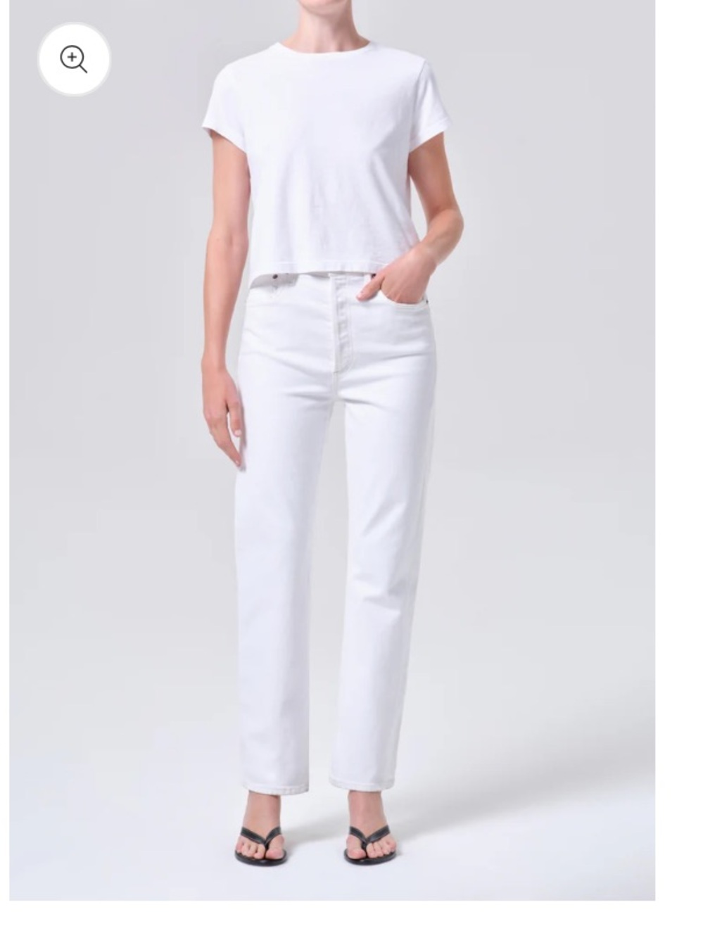 Agolde 90's Pinch High Rise Straight Jeans - Marshmallow Whiter